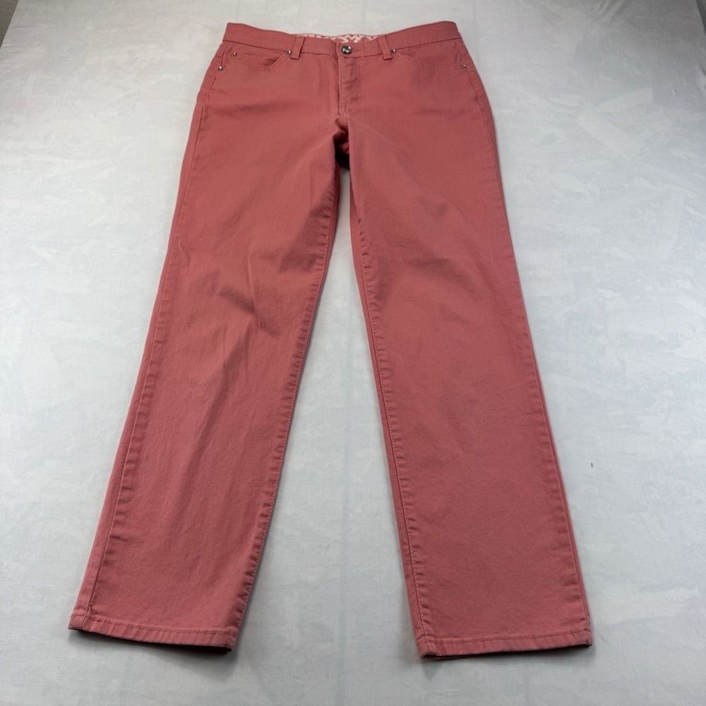 JM Collection Womens Size 8 Straight Leg Jeans Coral Pink